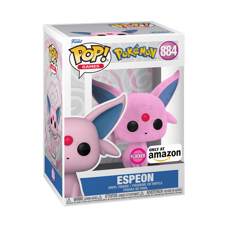 Funko Pop! Games: Pokemon - Espeon Flocked #884 Amazon Exclusive