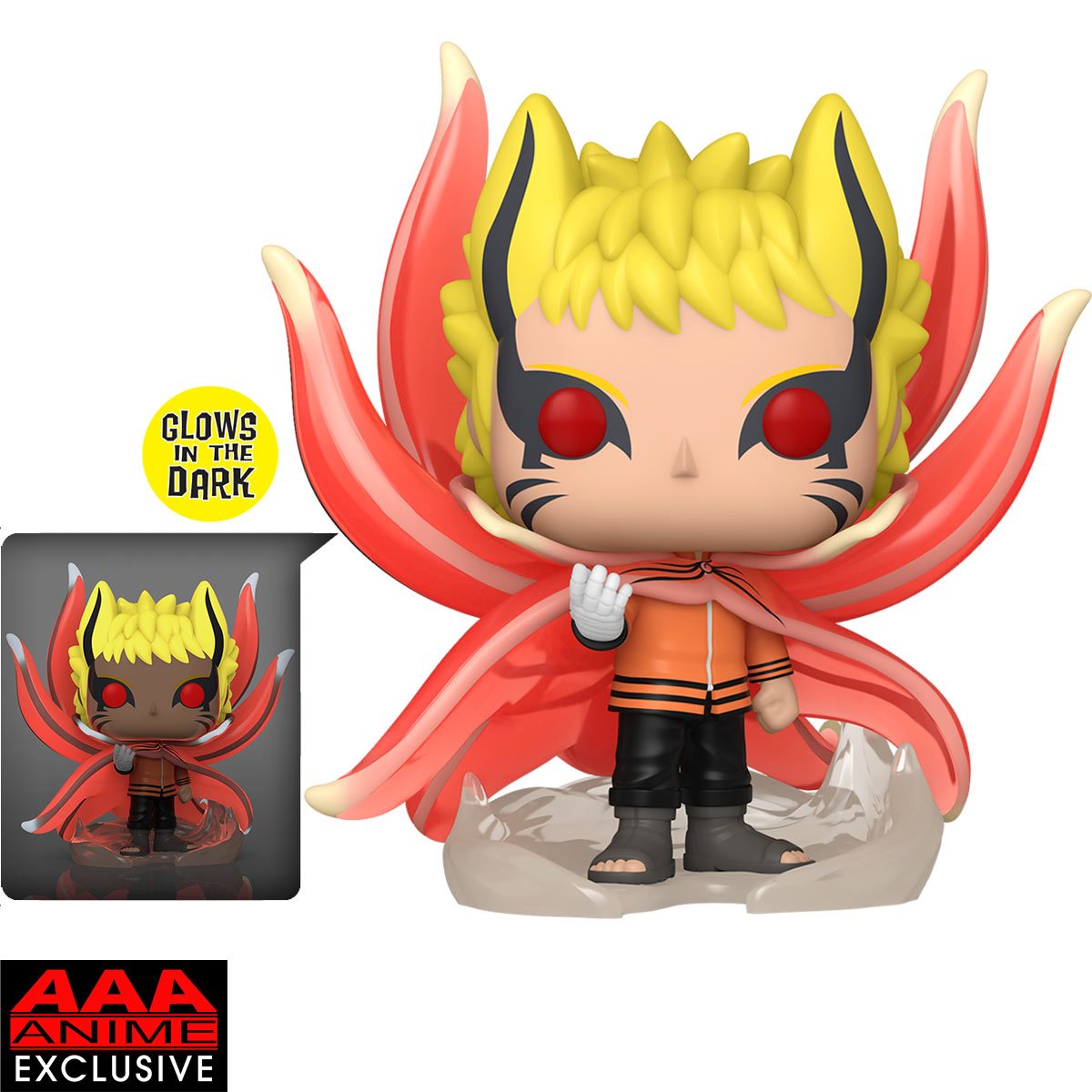 Funko Super Pop! Boruto: Naruto Next Generations - Naruto Baryon Mode 6-inch Glow-in-the-Dark AAA Anime Exclusive