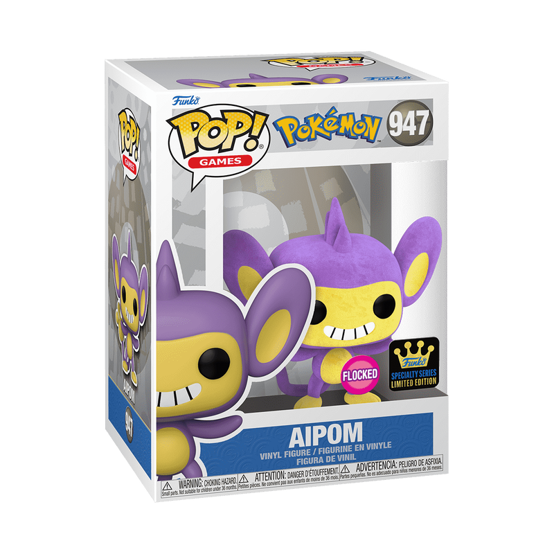 Funko Pop! Games: Pokémon - Aipom Flocked #947 Specialty Series