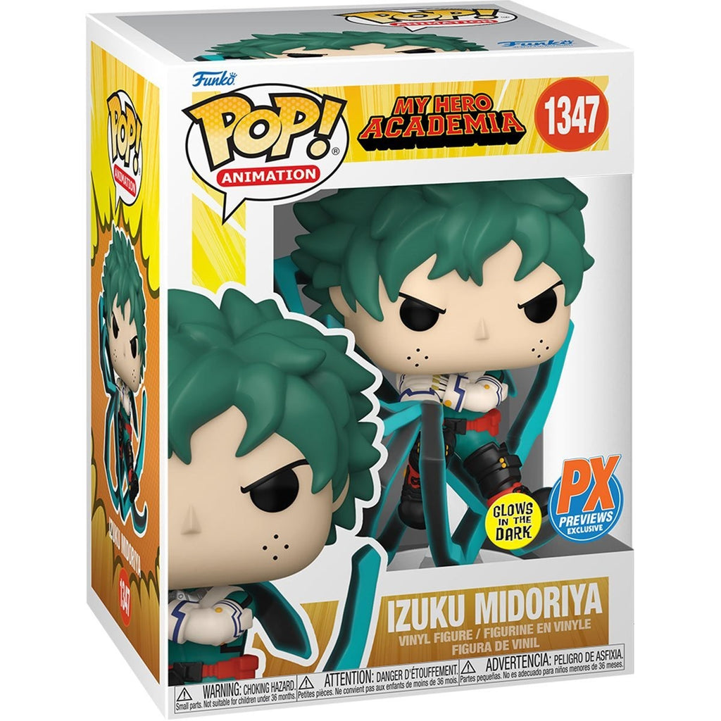Funko Pop! Animation: My Hero Academia - Izuku Midoriya Blackwhip #1347 Glow-in-the-Dark PX Previews Exclusive