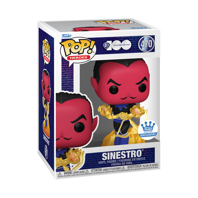 Funko Pop! Heroes: DC Comics Green Lantern - Sinestro #470 Warner Bros. 100th Anniversary Funko Exclusive