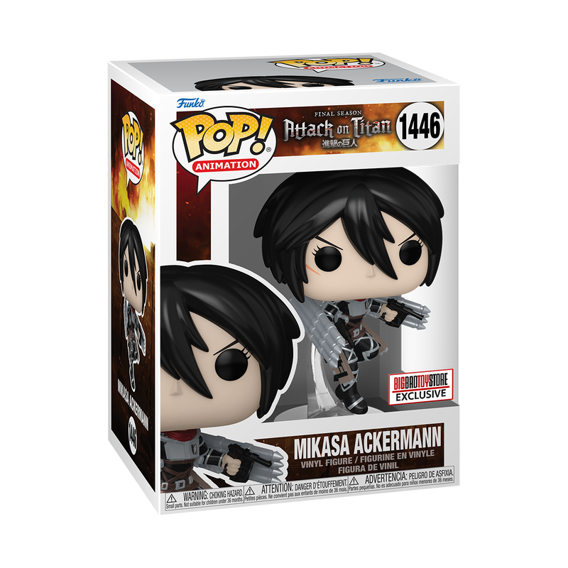 Funko Pop! Animation: Attack On Titan - Mikasa Ackermann Metallic BigBadToyStore Exclusive