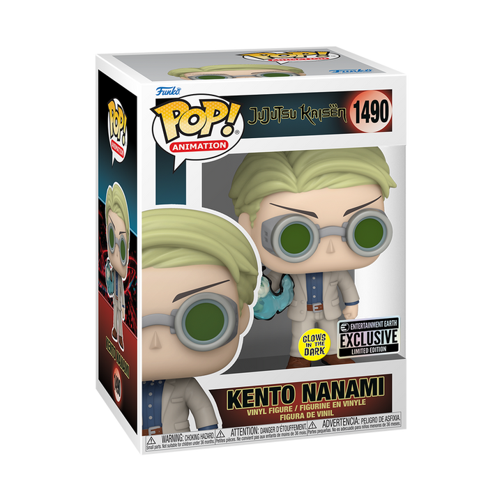 Funko Pop! Animation: Jujutsu Kaisen - Kento Nanami #1490 Glow-in-the-dark Entertainment Earth Exclusive