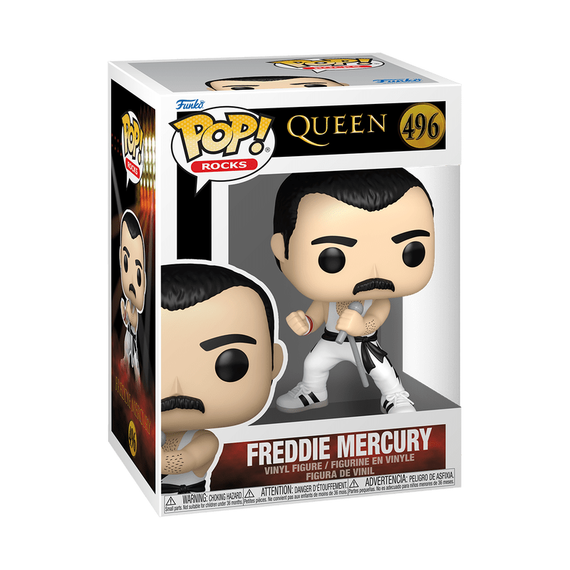 Funko Pop! Rocks: Queen - Freddie Mercury White Singlet 496 - Fundom