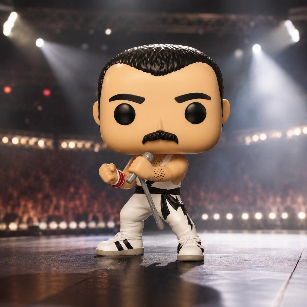 Funko Pop! Rocks: Queen - Freddie Mercury White Singlet 496 - Fundom