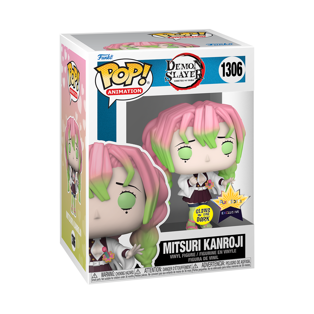 Funko Pop! Animation: Demon Slayer: Kimetsu no Yaiba - Mitsuri Kanroji Glow-in-the-dark Fundom Exclusive
