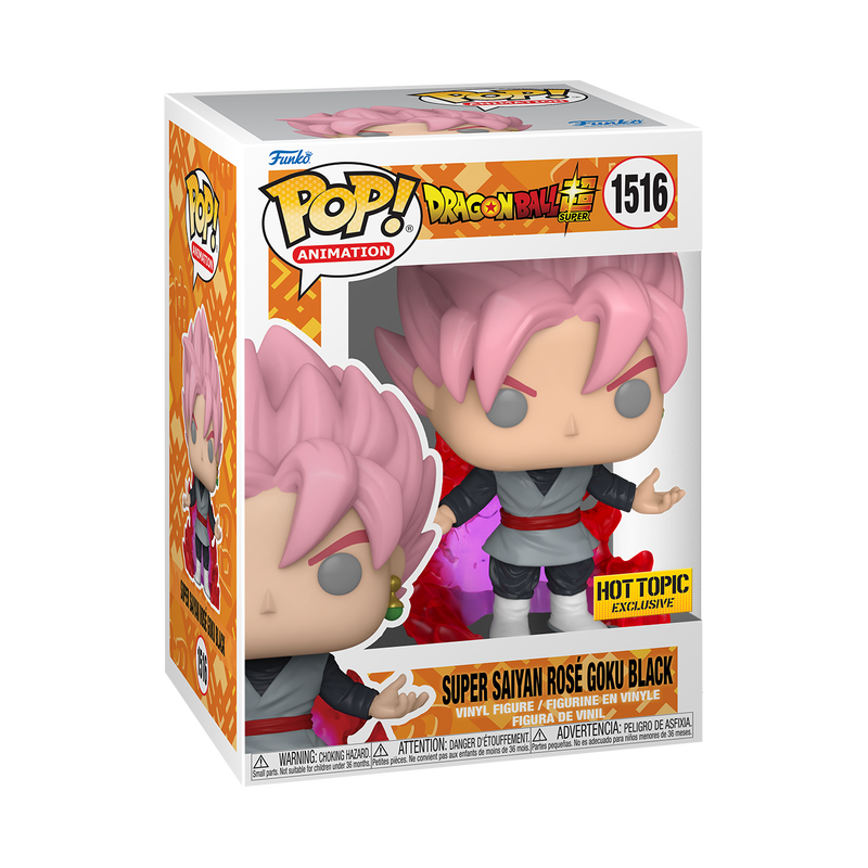 Funko Pop! Animation: Dragon Ball Super - Super Saiyan Rose Goku Black #1516 Glow-in-the-dark Hot Topic Exclusive