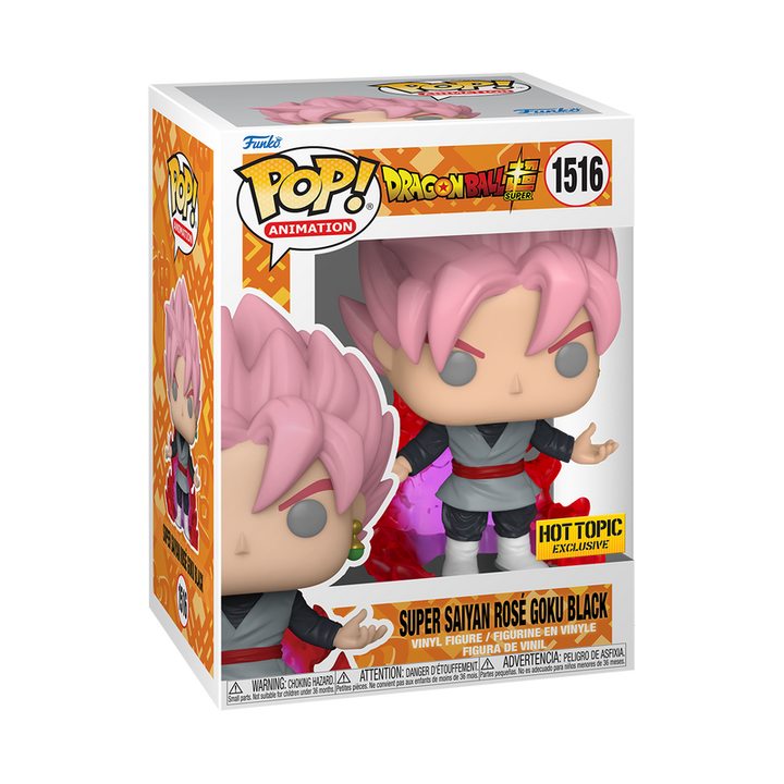 Funko Pop! Animation: Dragon Ball Super - Super Saiyan Rose Goku Black #1516 Glow-in-the-dark Hot Topic Exclusive