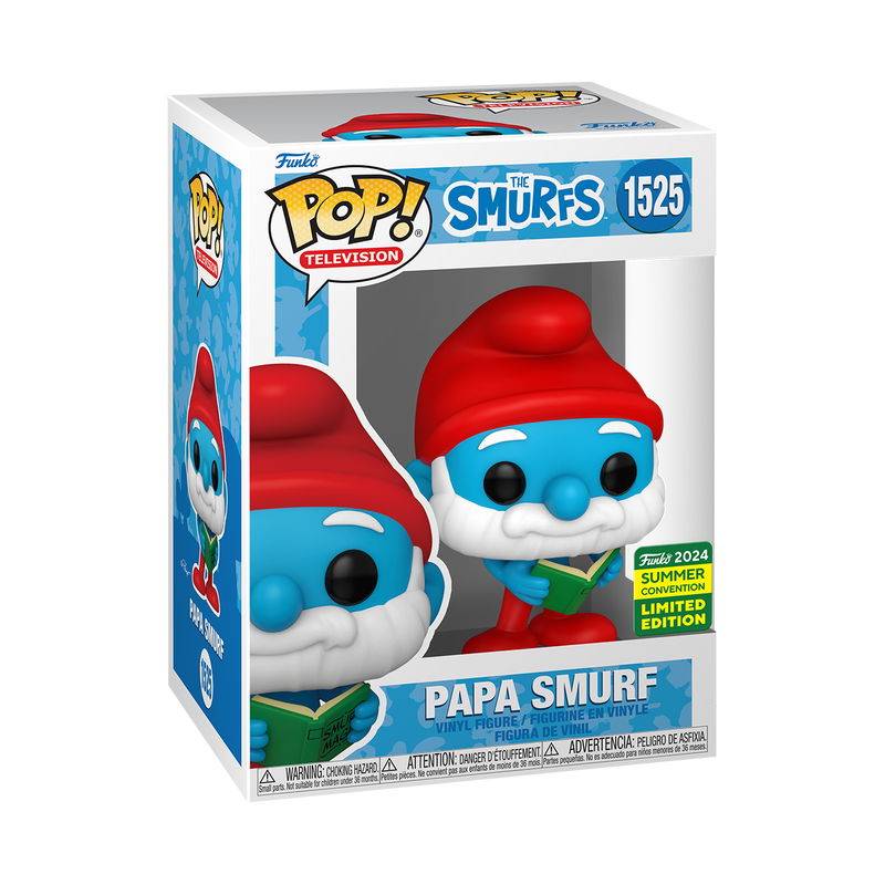 Funko Pop! Television: The Smurfs - Papa Smurf With Magic Book #1525 2024 Summer Convention