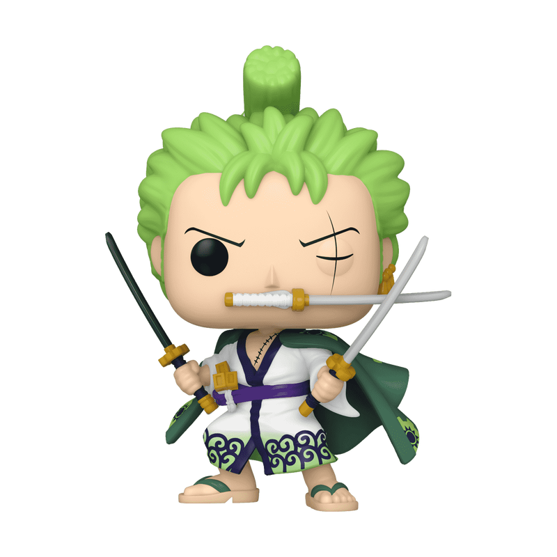 Funko Pop! Animation: One Piece - Roronoa Zoro Three Sword Style Glow-in-the-dark #923 Volcano X Exclusive