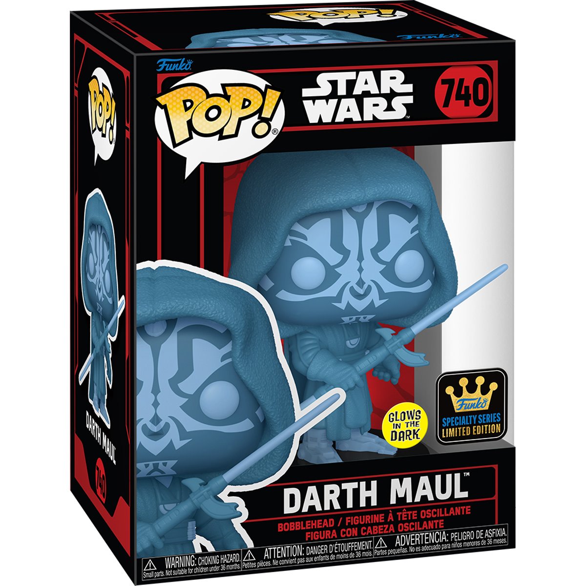 Funko Pop! Star Wars: Hologram Darth Maul #740 Glow-in-the-Dark Specialty Series