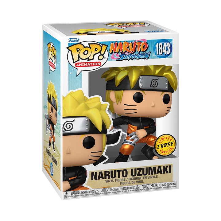 Funko Pop! Animation: Naruto: Shippuden - Naruto Uzumaki with Shuriken Metallic Chase #1843