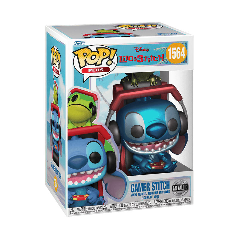 Funko Pop! Plus Disney: Lilo & Stitch - Gamer Stitch Metallic 1564 - Fundom