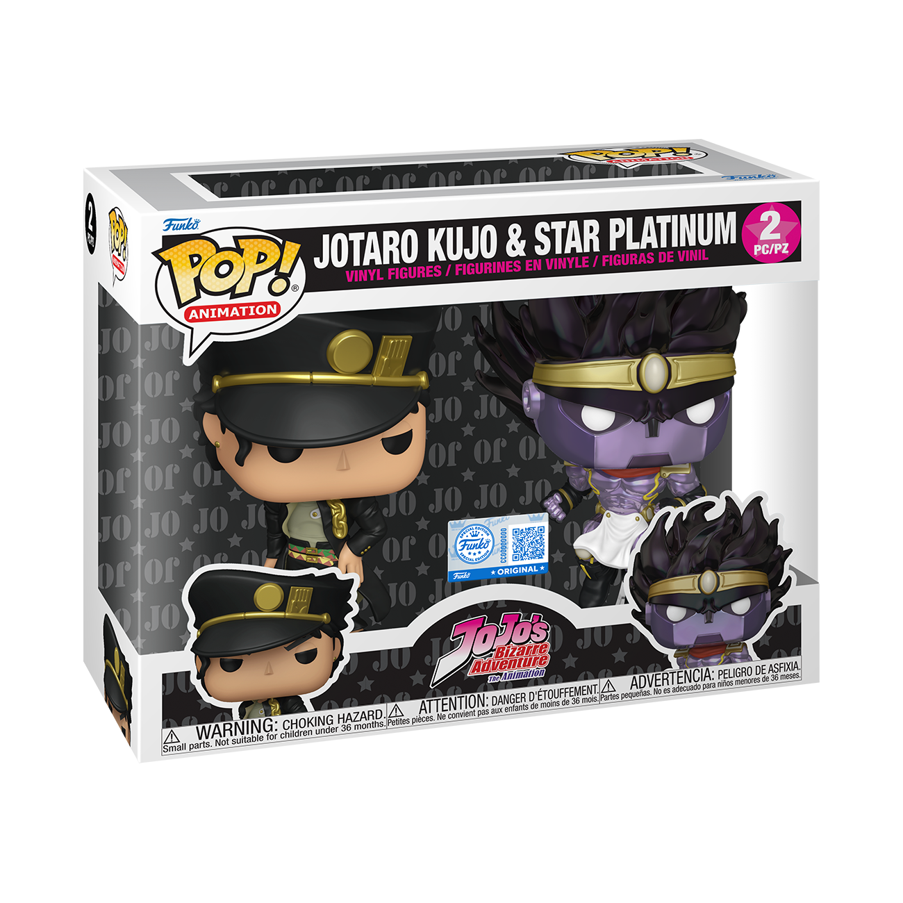 Funko Pop! Animation: JoJo's Bizarre Adventure - Jotaro Kujo & Star Platinum 2-Pack Amazon Exclusive