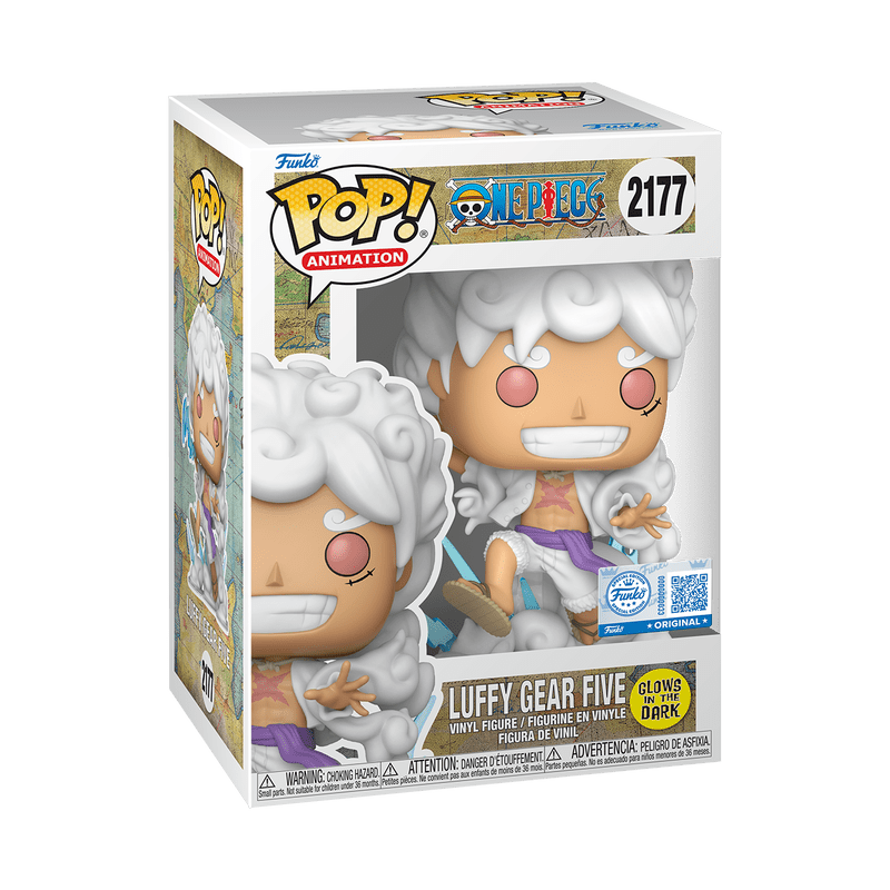 Funko Pop! Animation: One Piece - Monkey D. Luffy Gear Five #2177 Glow-in-the-dark GameStop Exclusive