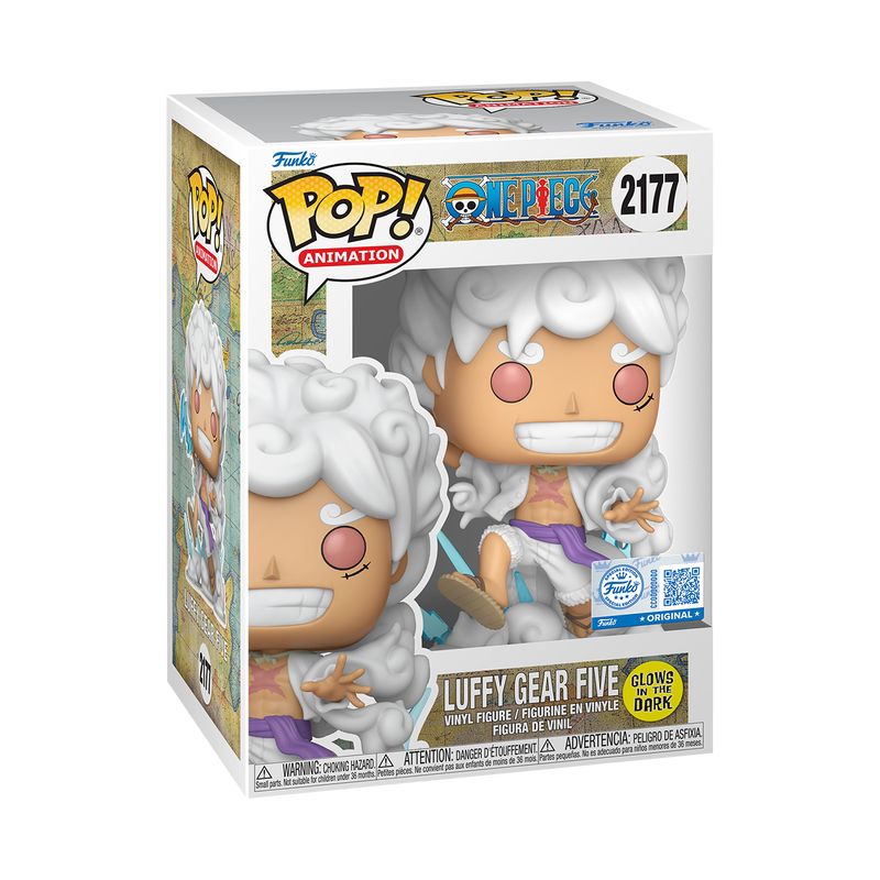 Funko Pop! Animation: One Piece - Monkey D. Luffy Gear Five #2177 Glow-in-the-dark GameStop Exclusive