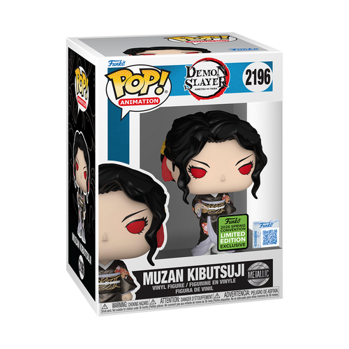 Funko Pop! Animation: Demon Slayer: Kimetsu no Yaiba - Muzan Kibutsuji #2196 Metallic Convention Exclusive