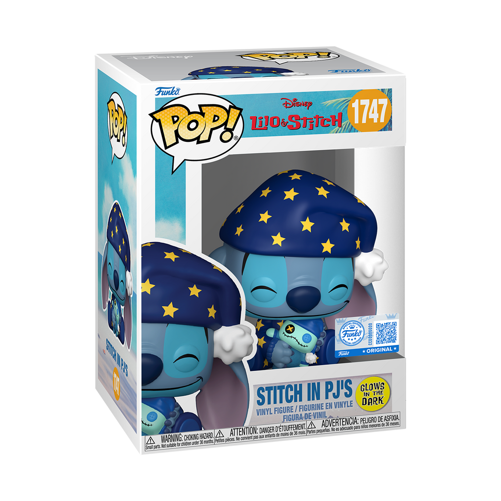 Funko Pop! Disney: Lilo & Stitch - Stitch in PJs Glow-in-the-Dark #1747 Specialty Series Exclusive