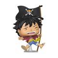 Funko Pop! Animation: One Piece - Monkey D. Luffy with Flag #2214 Entertainment Earth Exclusive