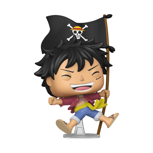 Funko Pop! Animation: One Piece - Monkey D. Luffy with Flag #2214 Entertainment Earth Exclusive
