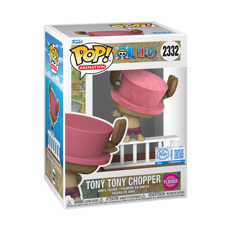 Funko Pop! Animation: One Piece - Tony Tony Chopper Going Merry Flocked #2332 - Entertainment Earth Exclusive