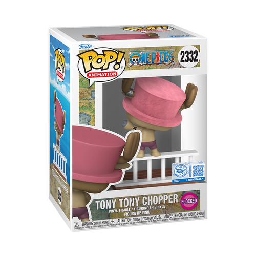 Funko Pop! Animation: One Piece - Tony Tony Chopper Going Merry Flocked #2332 - Entertainment Earth Exclusive