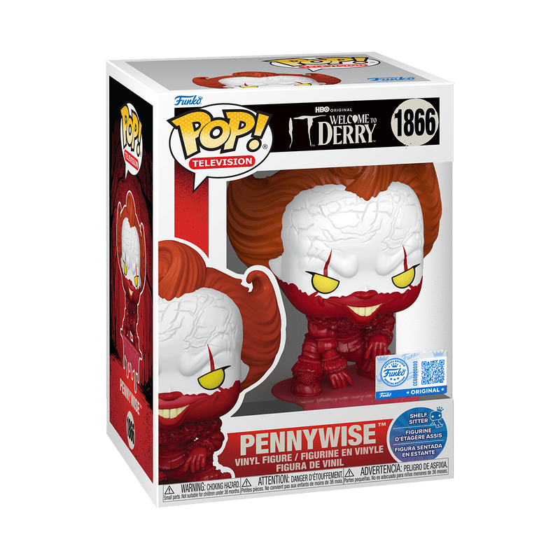 Funko Pop! Television: IT: Welcome to Derry - Pennywise Shelf Sitter 1866 Entertainment Earth Exclusive - Fundom