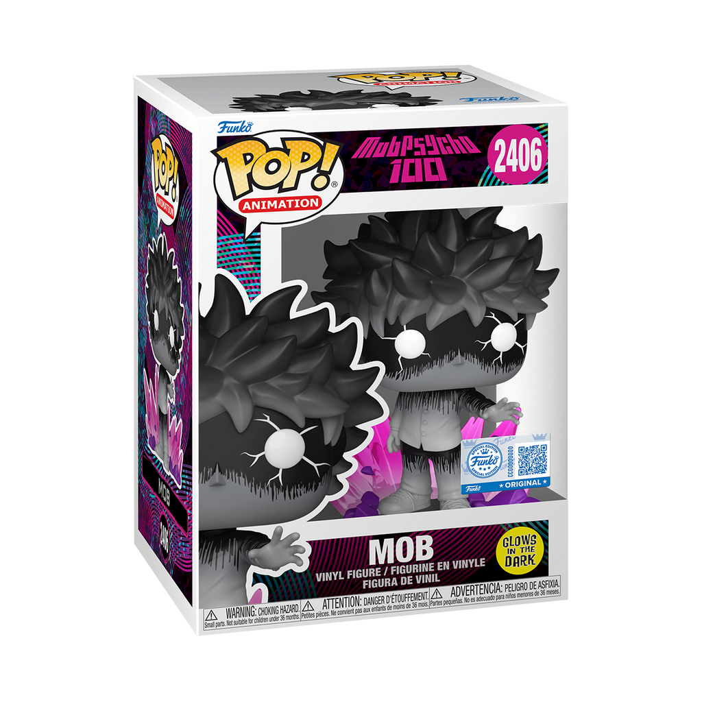 Funko Pop! Animation: Mob Psycho 100 - Mob with Aura Glow-in-the-Dark 2406 Entertainment Earth Exclusive - Image 2 - Fundom