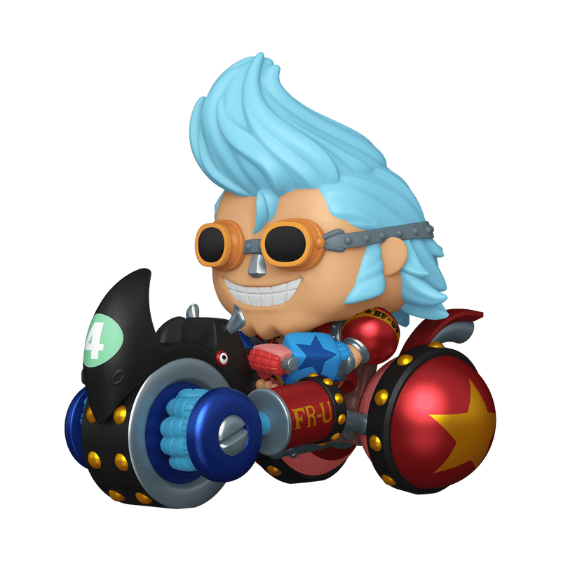 Funko Pop! Rides Deluxe: One Piece - Franky with Black Rhino FR-U 4 #144 Convention Exclusive