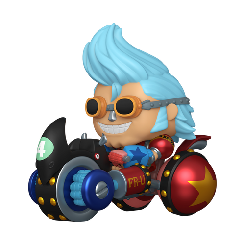Funko Pop! Rides Deluxe: One Piece - Franky with Black Rhino FR-U 4 #144 Convention Exclusive