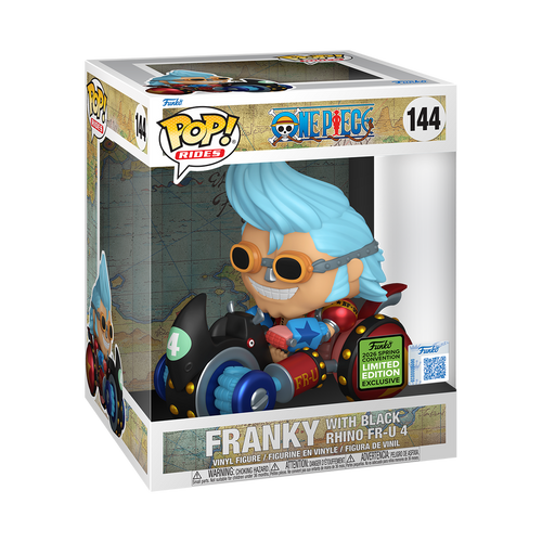 Funko Pop! Rides Deluxe: One Piece - Franky with Black Rhino FR-U 4 #144 Convention Exclusive