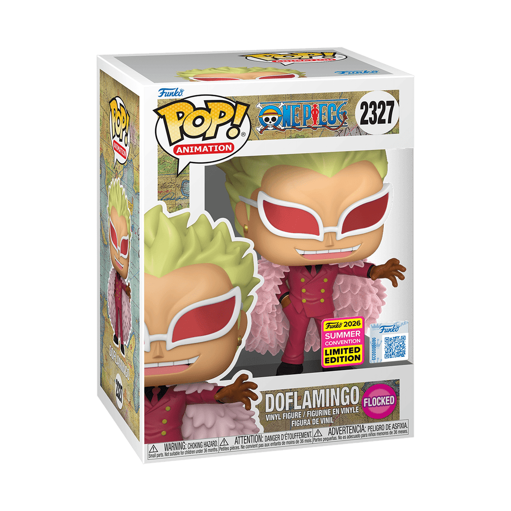 Funko Pop! Animation: One Piece - Donquixote Doflamingo Flocked 2327 2026 Summer Convention Exclusive - Fundom