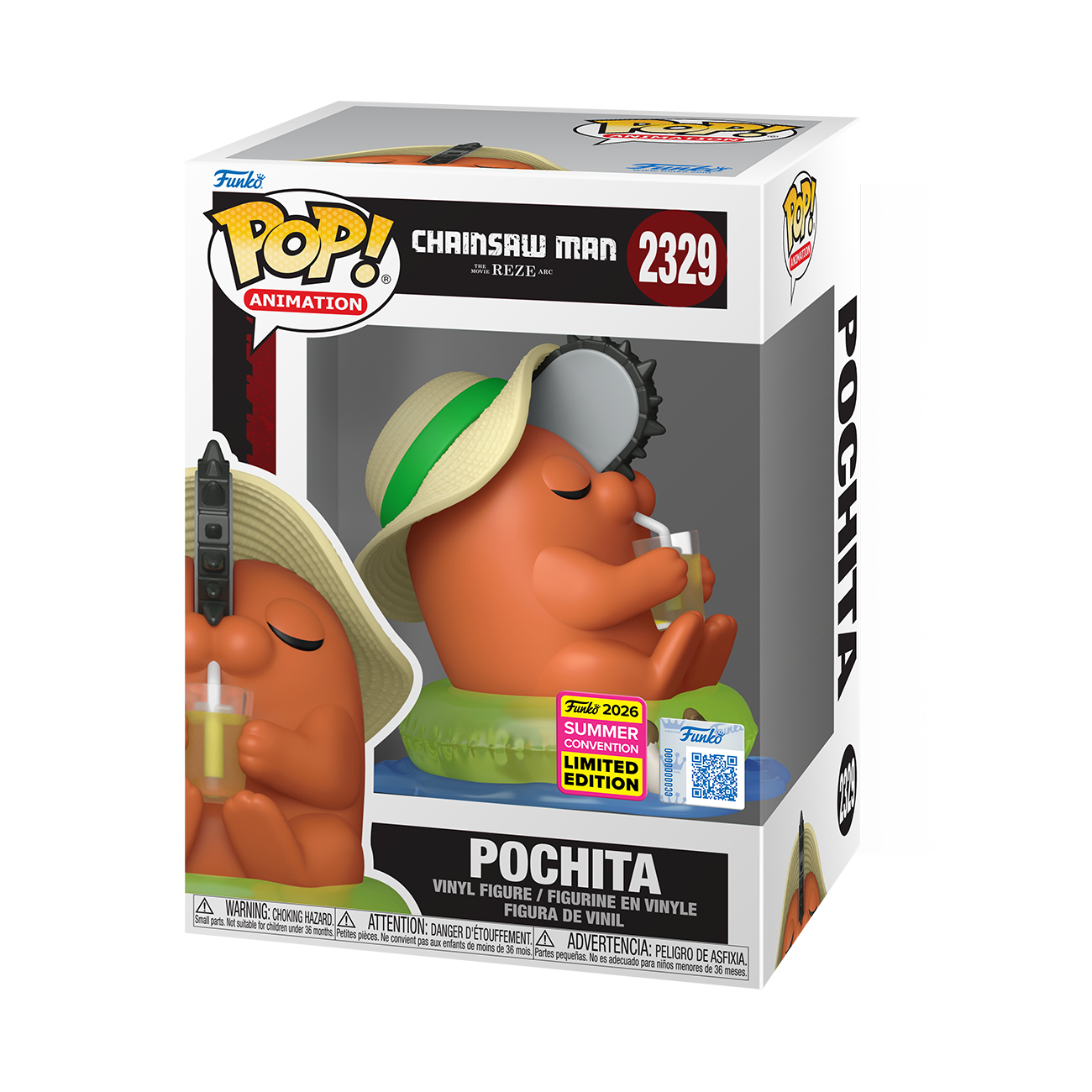 Funko Pop! Animation: Chainsaw Man - Pochita with Sunhat #2329 2026 Summer Convention Exclusive