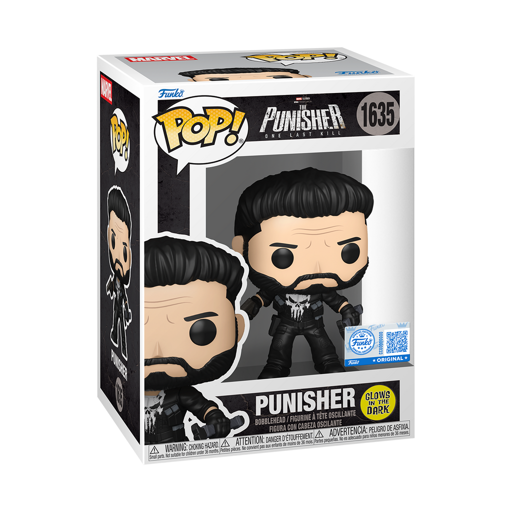 Funko Pop! Marvel: The Punisher: One Last Kill - Punisher Glow-in-the-Dark #1635 Entertainment Earth Exclusive
