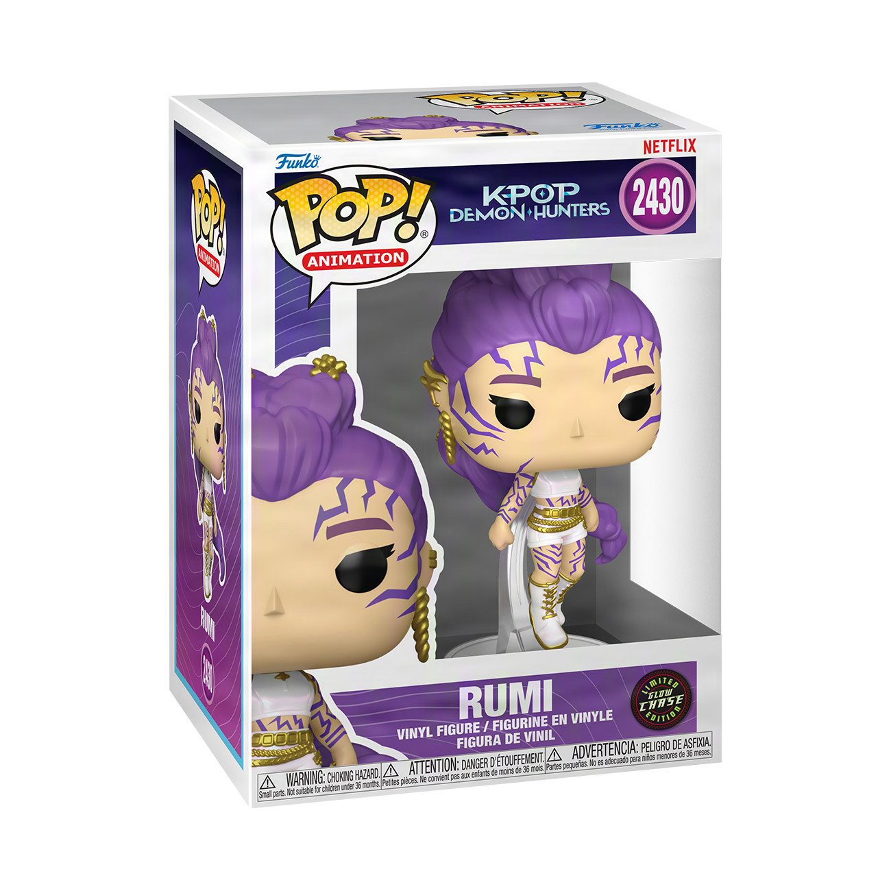 Funko Pop! Animation: KPop Demon Hunters - Rumi What It Sounds Like Glow in the Dark #2430 Chase
