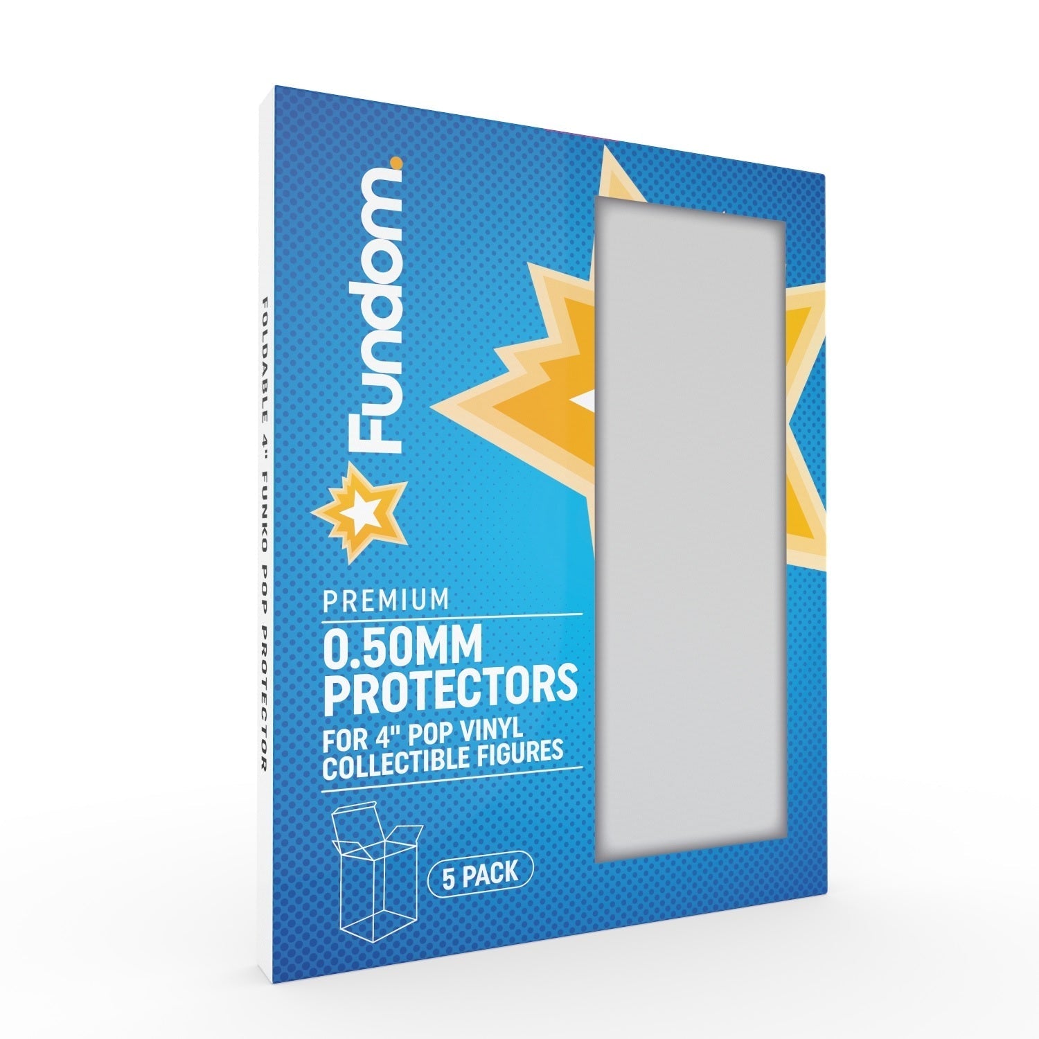 Fundom 0.5mm Purple Glow-in-the-dark Pop Protectors Sleeve Case 5-Pack - 4" Inch Pop! Vinyl Figures