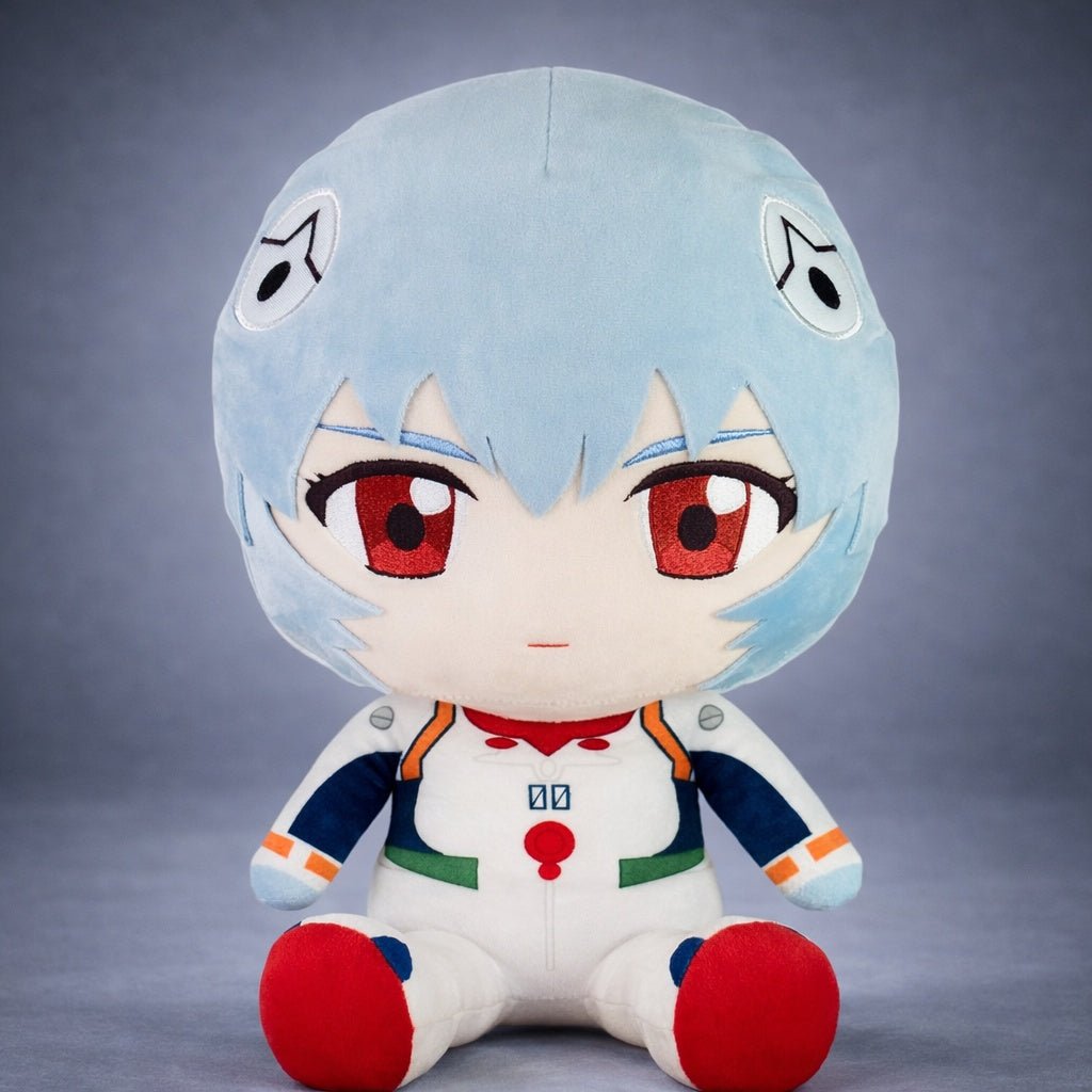 Evangelion New Movie - Rei Ayanami - Plug Suit Sitting Plush 12" - Fundom