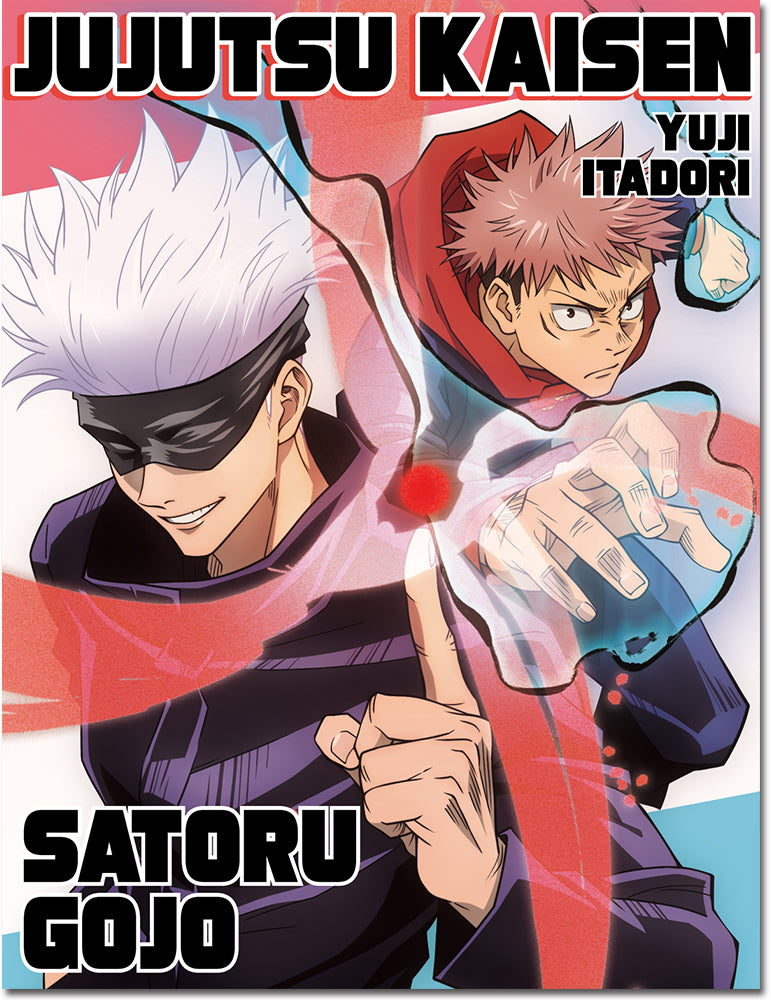 Jujutsu Kaisen - Newtype Art Satoru Gojo & Yuji Itadori Throw Blanket 60in By 46in