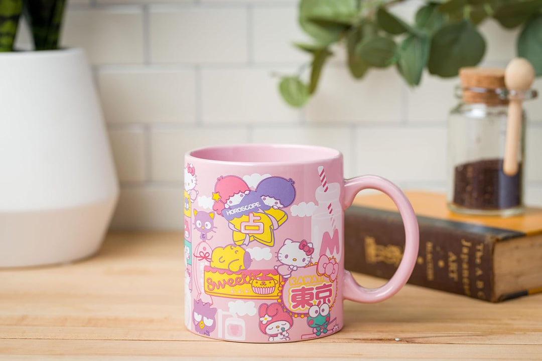 Sanrio Hello Kitty and Friends Kawaii Tokyo Theme Ceramic Mug 20 Ounces