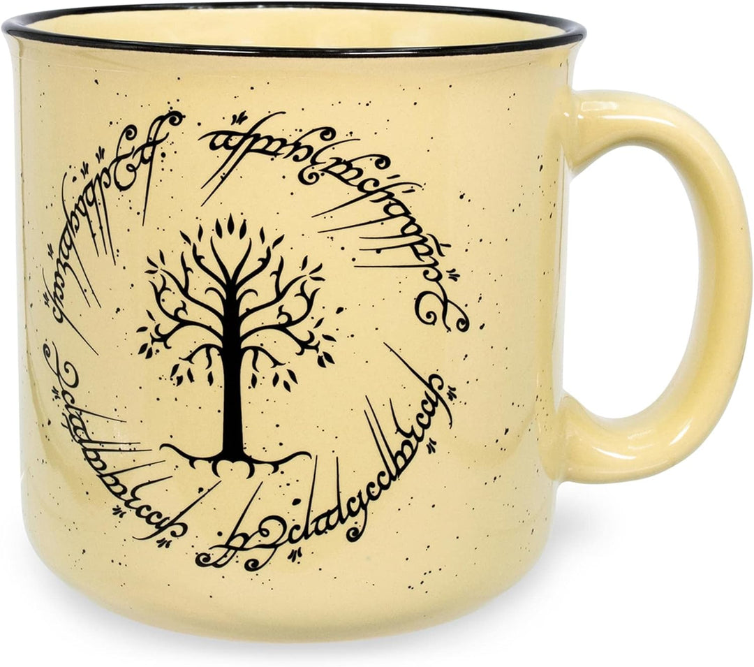 Lord of the Rings Gondor Elven Text 20oz Ceramic Camper Mug