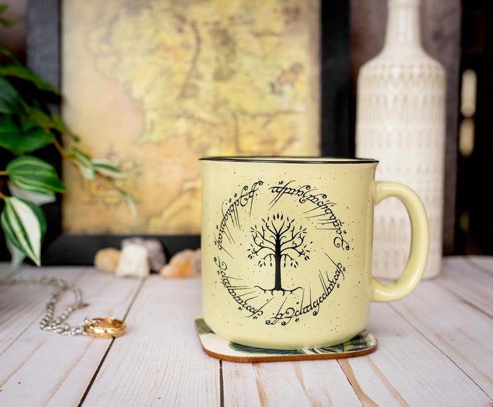 Lord of the Rings Gondor Elven Text 20oz Ceramic Camper Mug