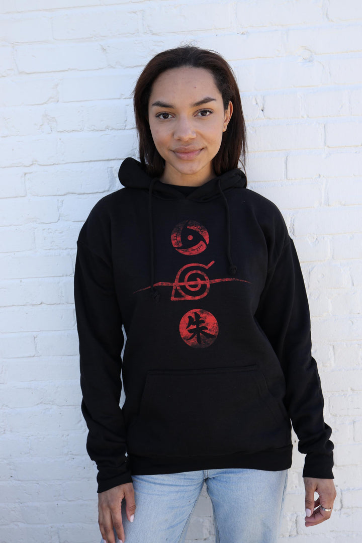 Naruto Shippuden Itachi Uchiha Mangekyo Sharingan Licensed Adult Hoodie