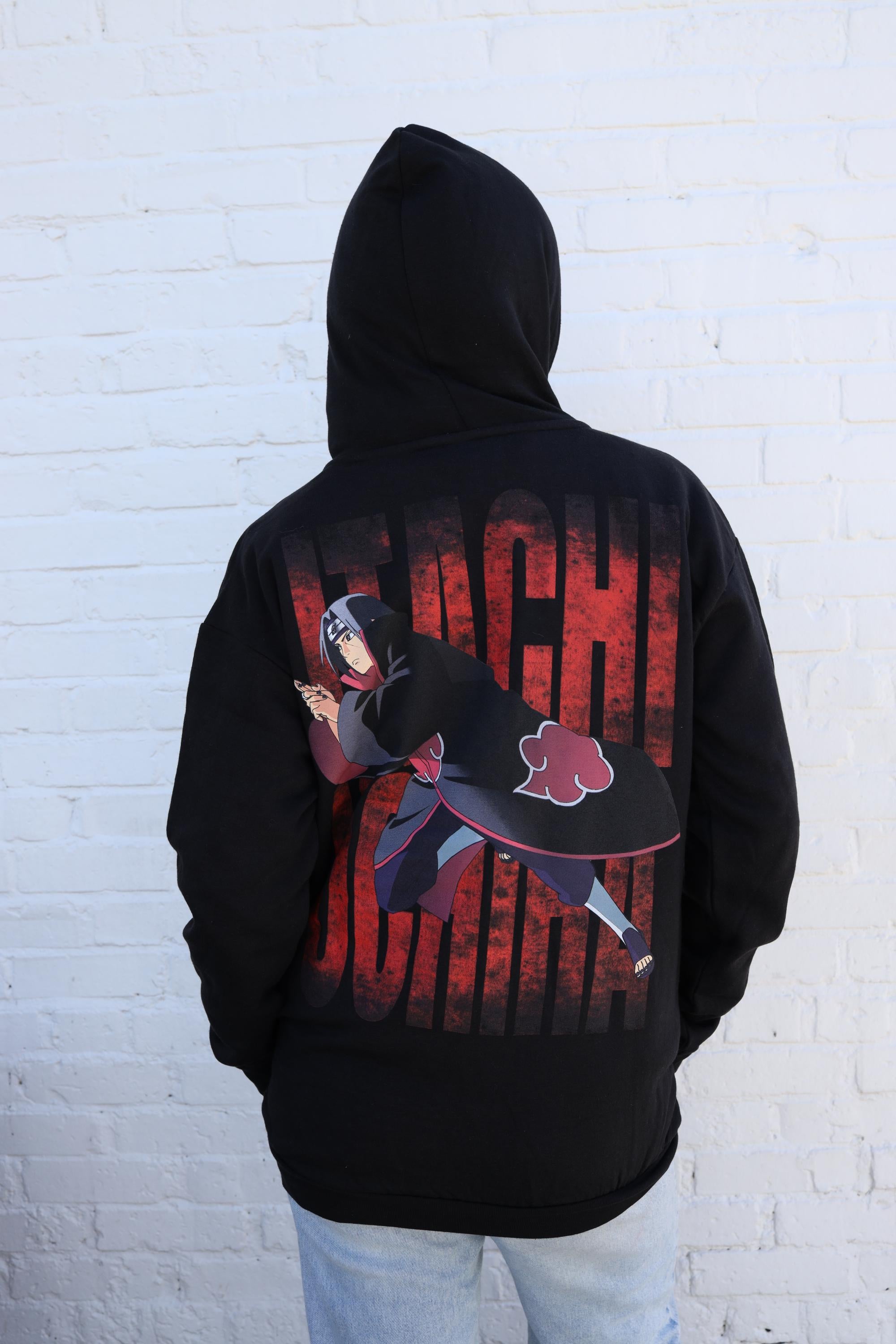 Naruto Shippuden Itachi Uchiha Mangekyo Sharingan Licensed Adult Hoodie M