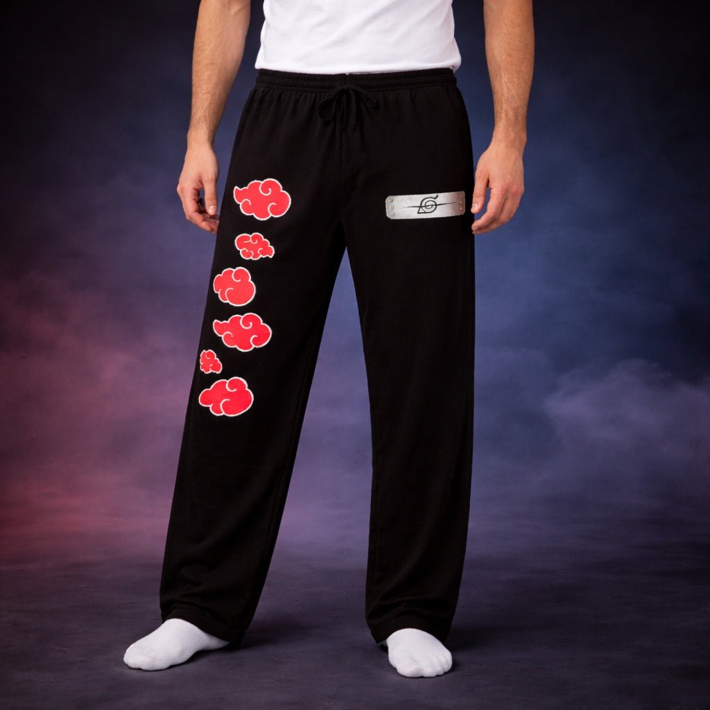 Naruto Shippuden Itachi Headband And And Leaf Clouds Anime Lounge Pants Sleepwear - Fundom
