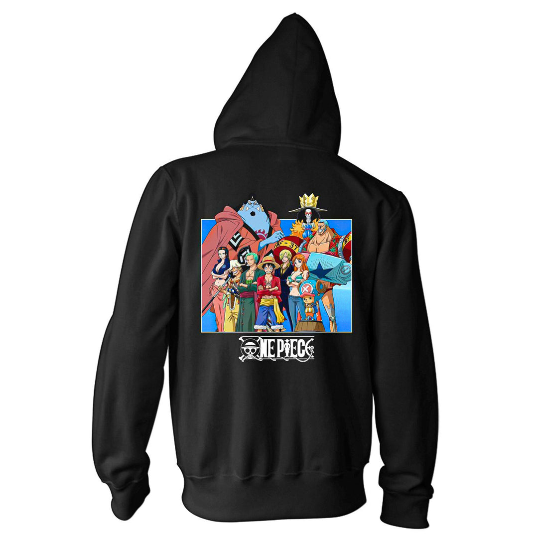 One Piece - Fishman Pirates Group Adult Zip Up Hoodie - Black - Officially Licensed