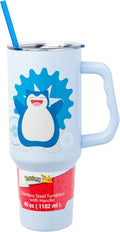 Silver Buffalo - Pokemon - Snorlax Icon Type - 40 oz Stainless Steel Tumbler - Fundom