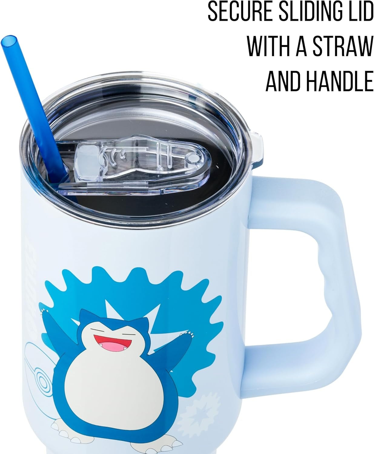 Silver Buffalo - Pokemon - Snorlax Icon Type - 40 oz Stainless Steel Tumbler - Fundom
