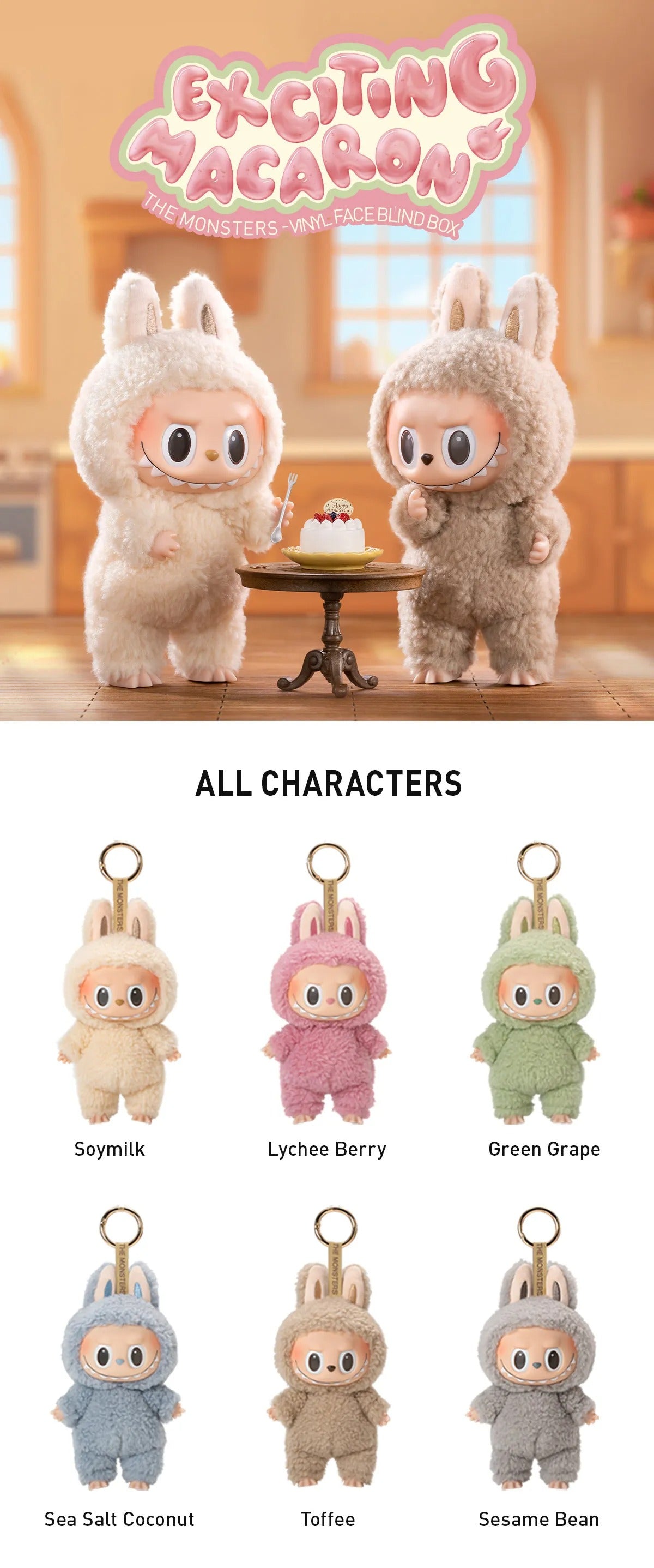 Pop Mart - The Monsters - Exciting Macaron Labubu Vinyl Face Blind Box