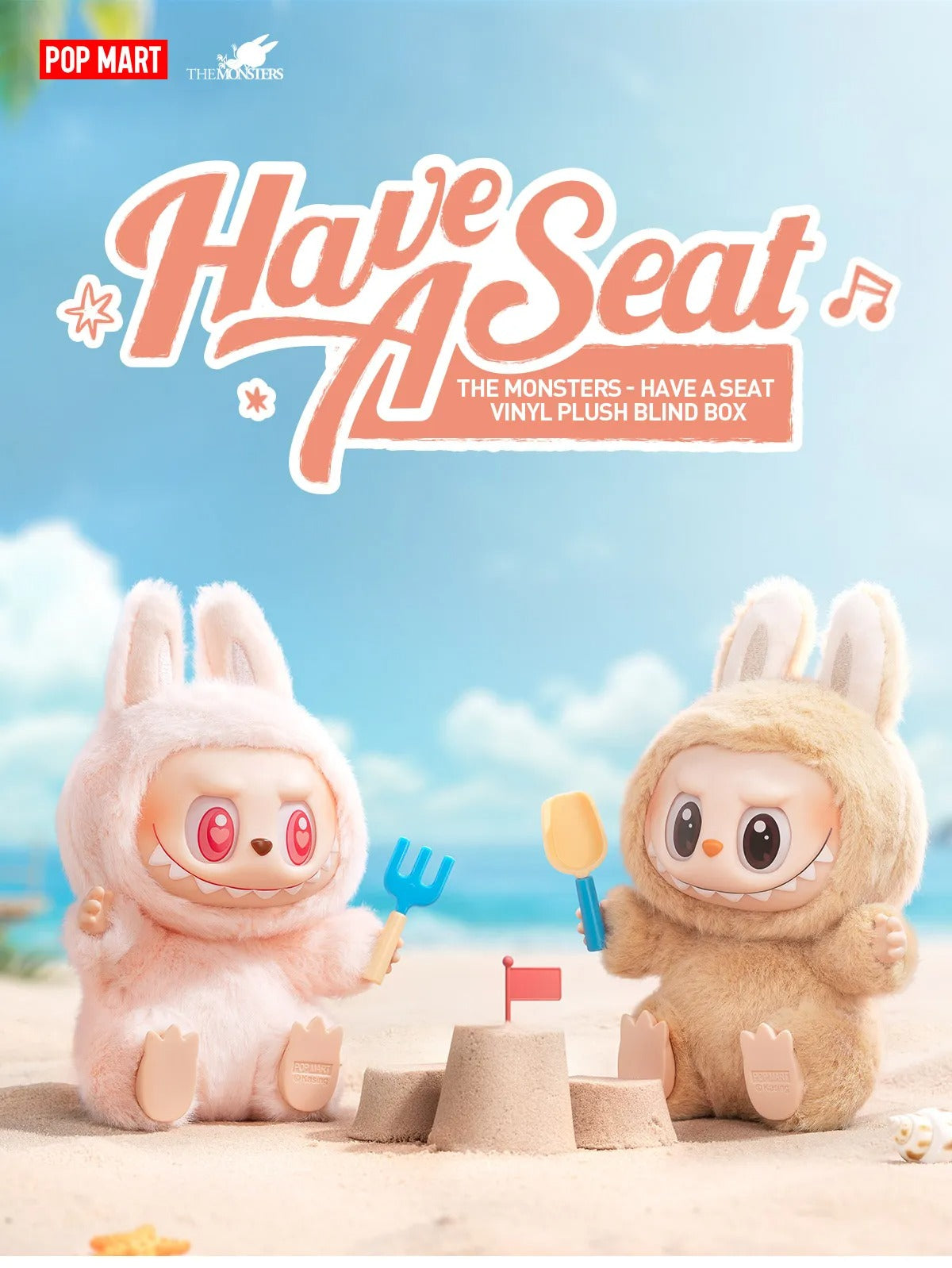 Pop Mart - The Monsters - Have A Seat Vinyl Plush Blind Box
