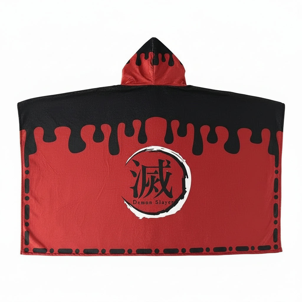 Demon Slayer: Kimetsu no Yaiba - Kokushibo Blanket Cosplay Cloak Hooded Cape